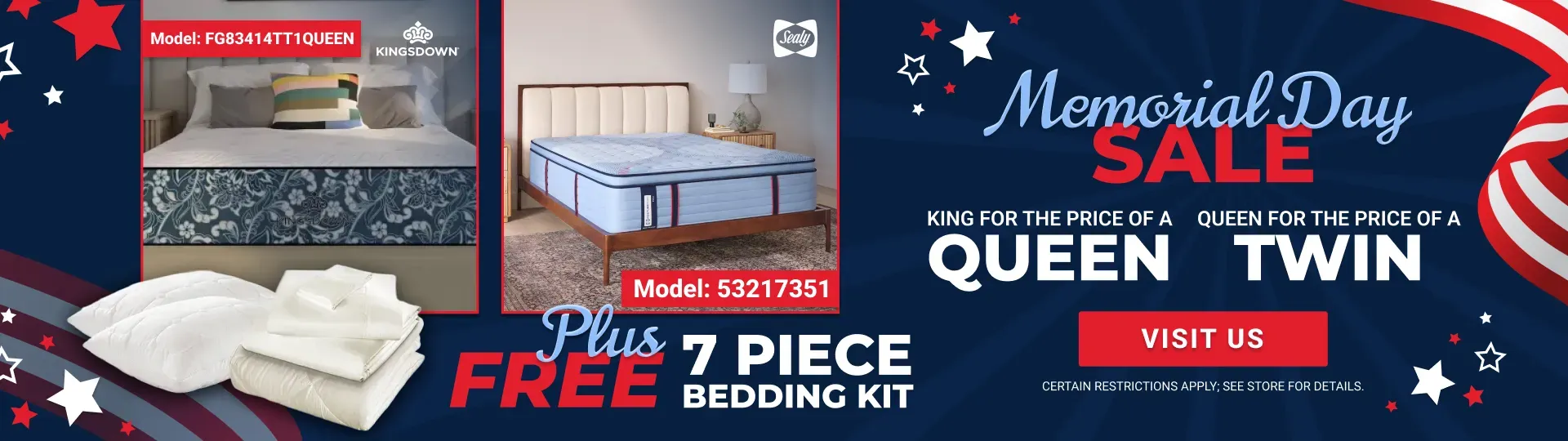 Memorial Day Sale Kingsdown/Sealy